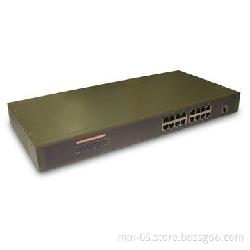 Rack-mount Ethernet Switch, 1,610/100/1,000Mbps Automatic-negotiation Ethernet Ports